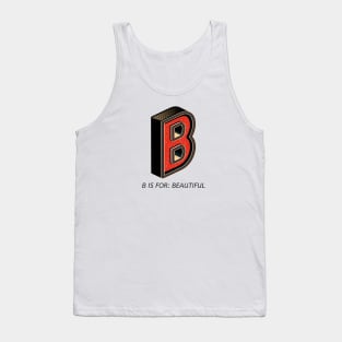 B alphabet Tank Top